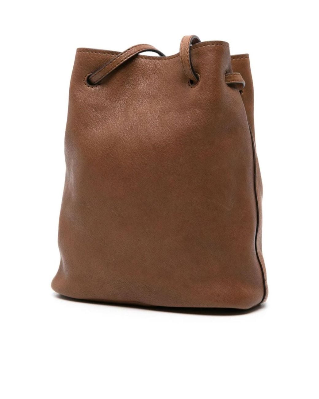 Miu Miu Brown Drawstring Shoulder Bag