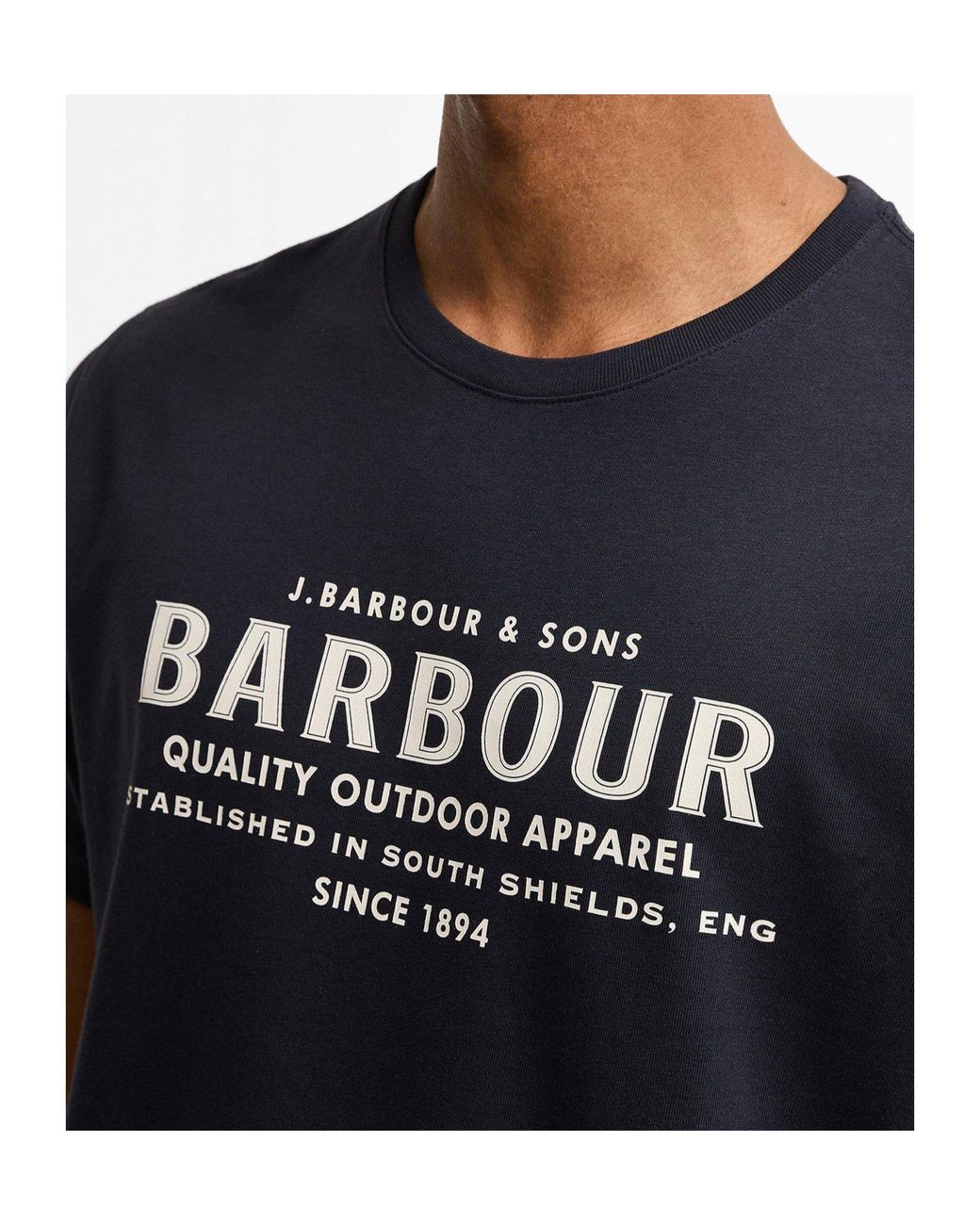 Barbour Blue Moorside Logo Tailored T-Shirt for men