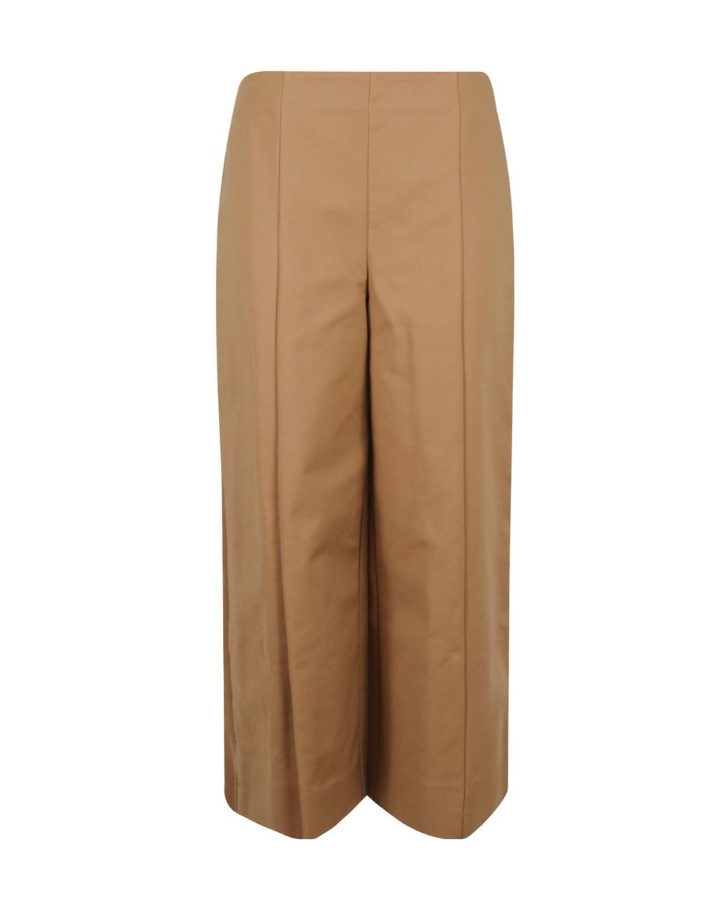 Jonathan Simkhai Brown Pressed-Crease Wide-Leg Trousers