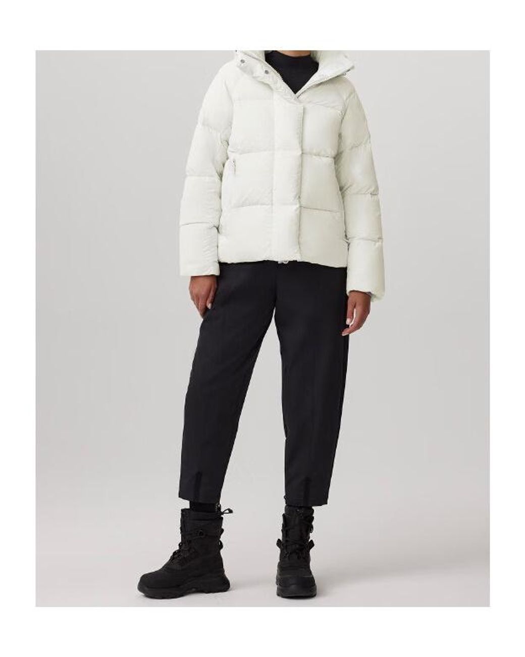 Canada Goose White Junction Quilted Hooded Parka