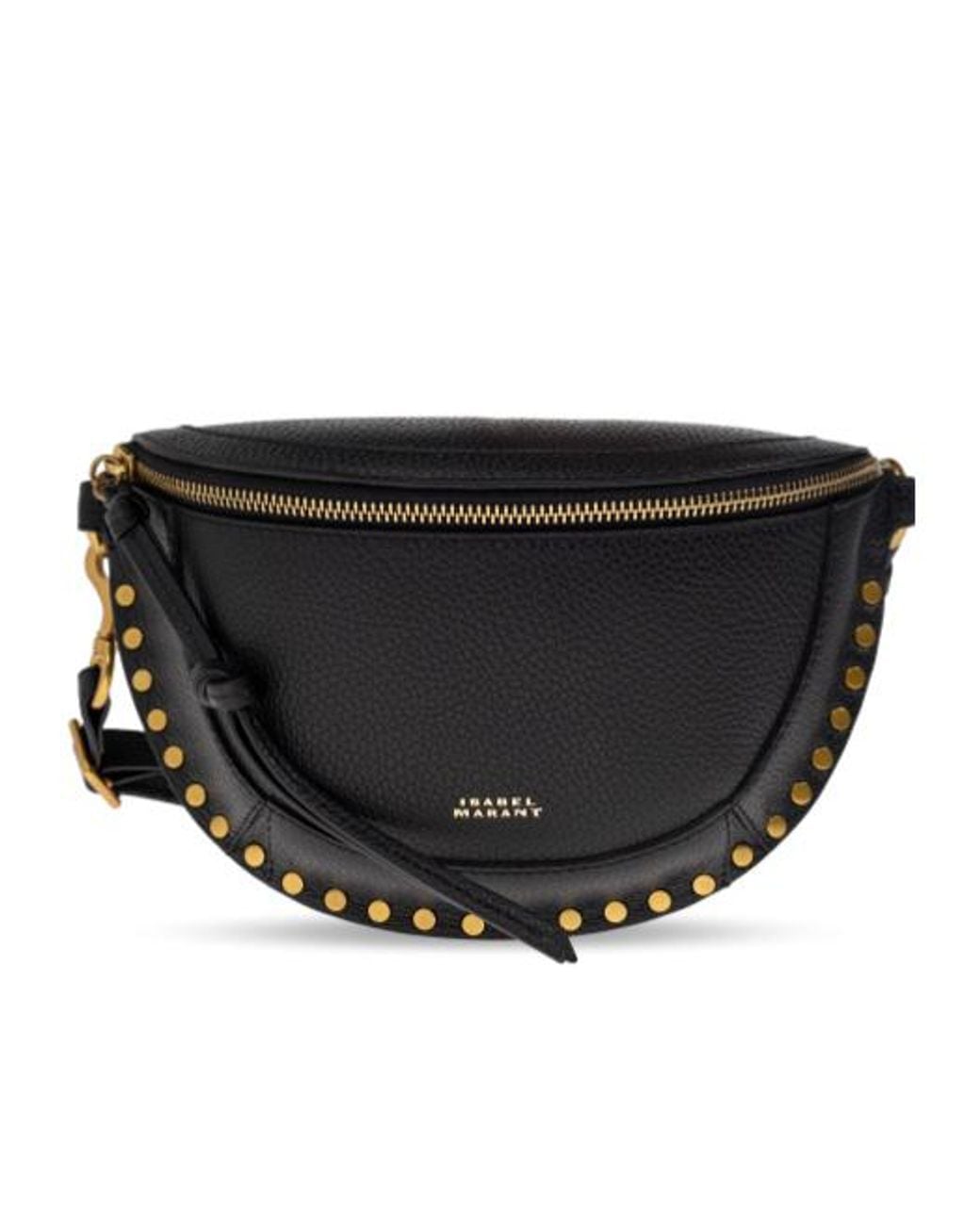 Isabel Marant Black Logo Printed Waist Bag