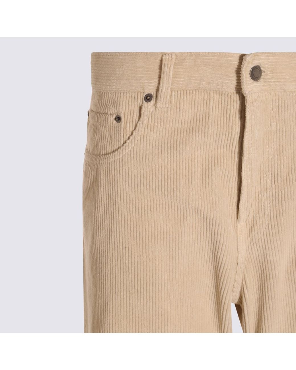 Haikure Natural Corduroy Wide-Leg Pants