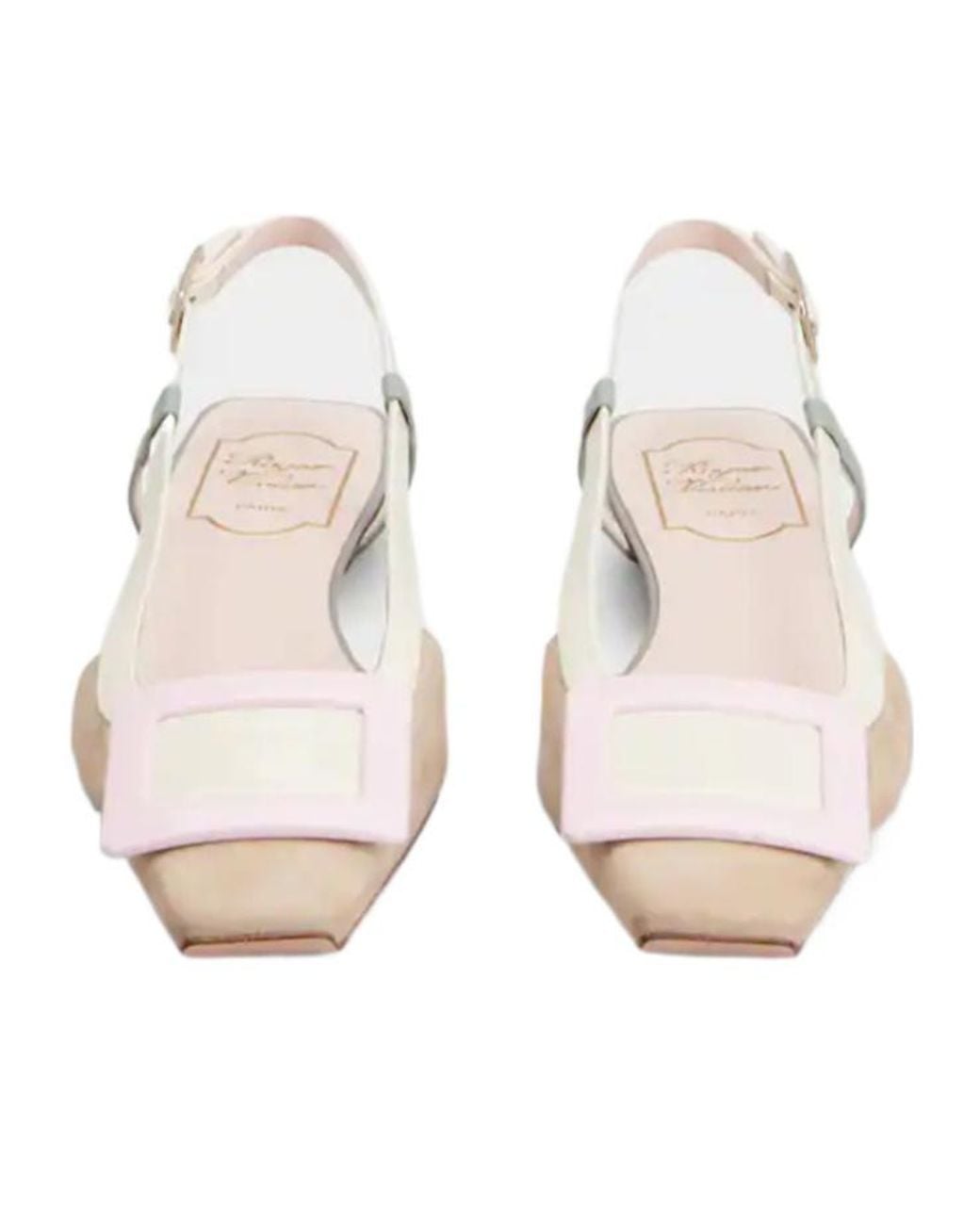 Roger Vivier Natural Belle Vivier Slingback Ballerinas
