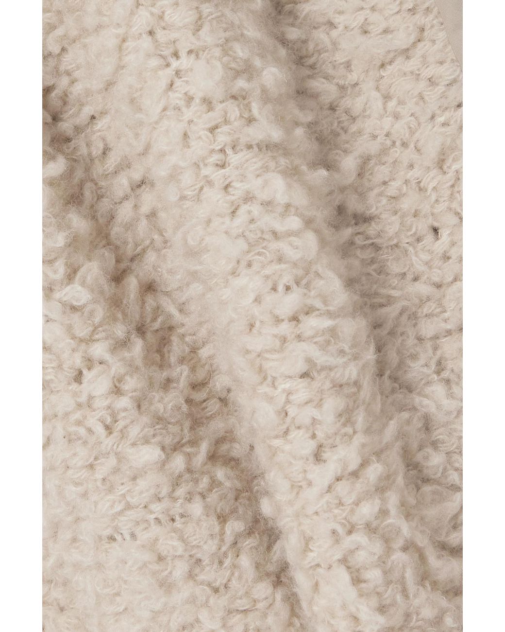 Brunello Cucinelli White High-Neck Zip-Up Jacket
