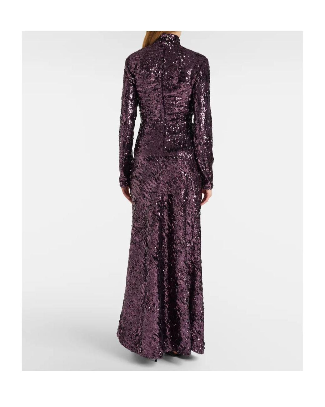 Rabanne Purple Sequined Maxi Skirt