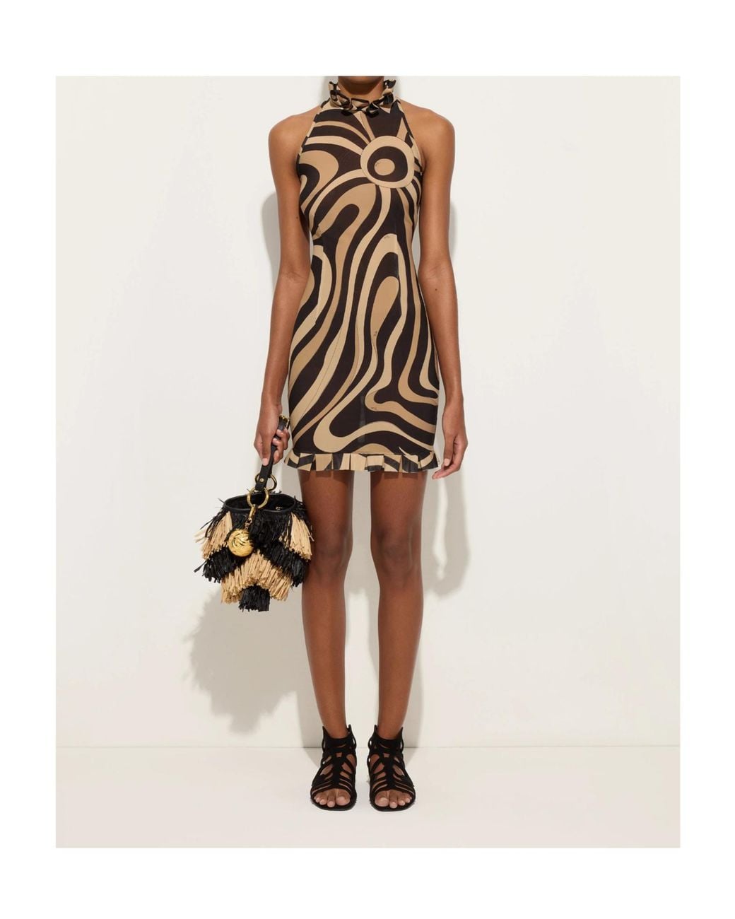 Emilio Pucci Multicolor Pucci Printed Ruffled Mini Dress