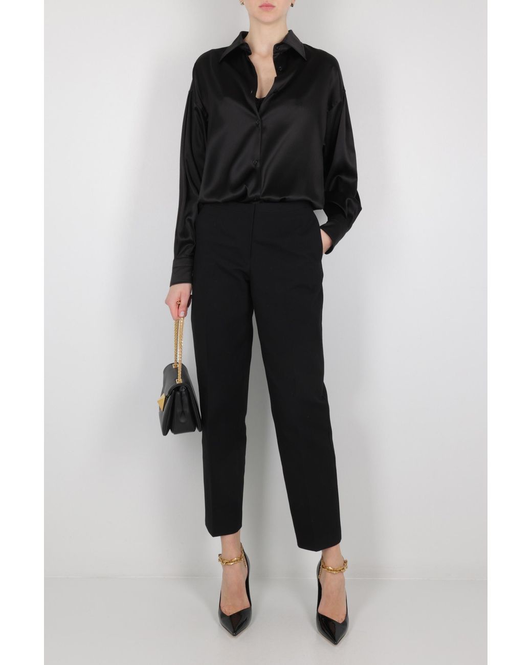 Tom Ford Black Pointed-Collar Button-Up Shirt