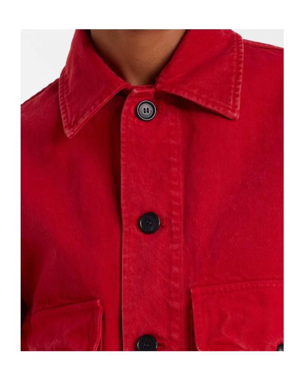 Nili Lotan Red Leroy Cotton Canvas Jacket