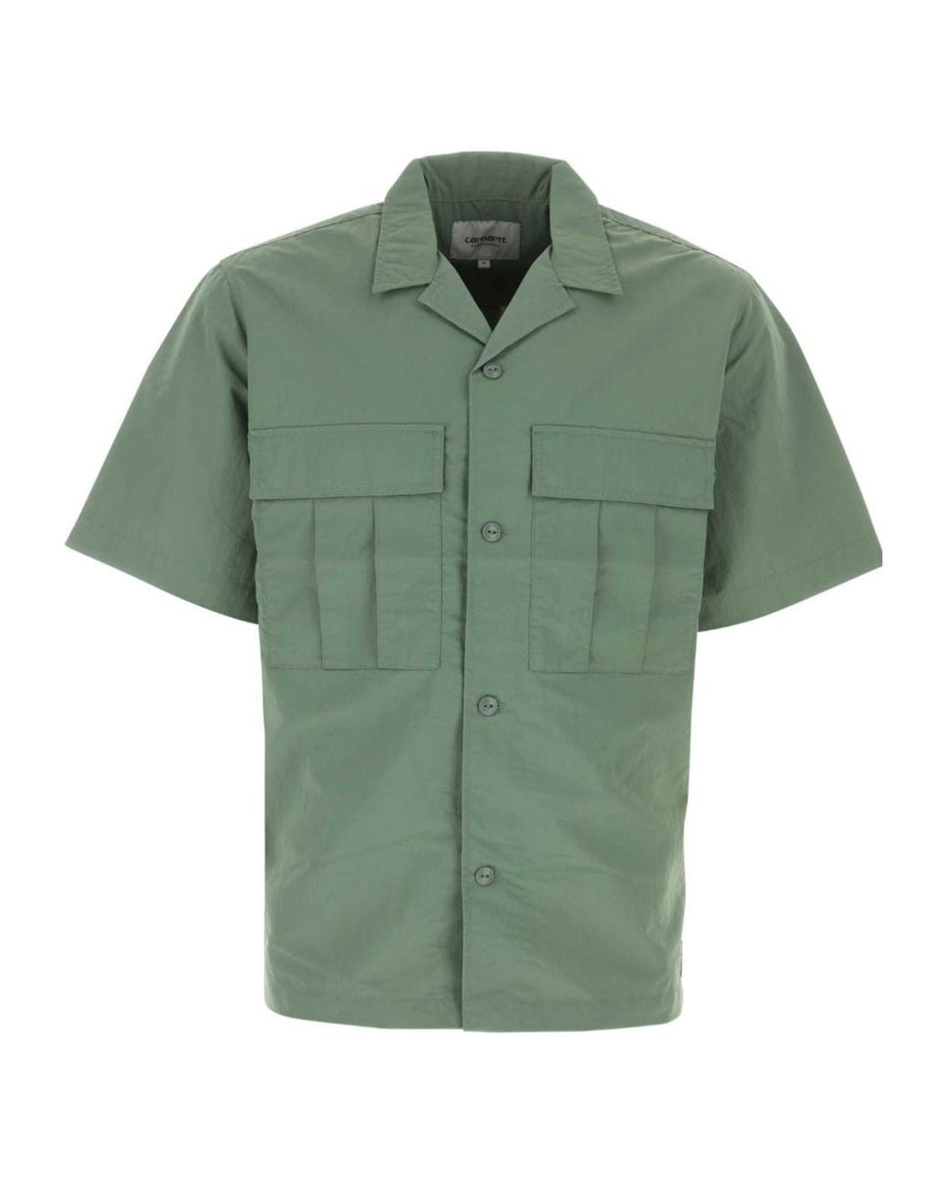 Carhartt Green Evers Camp-Collar Ripstop Short-Sleeved Shirt for men