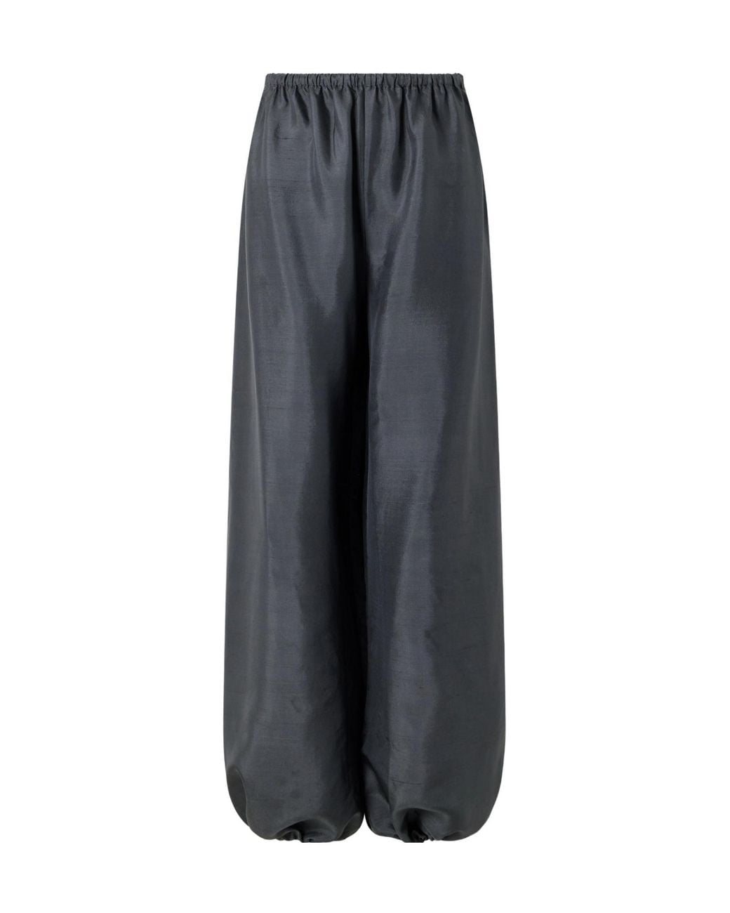 St. Agni Gray Silk Balloon Trousers