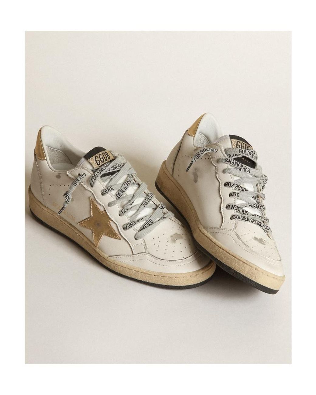 Golden Goose Deluxe Brand White Logo Patch Low-Top Sneakers
