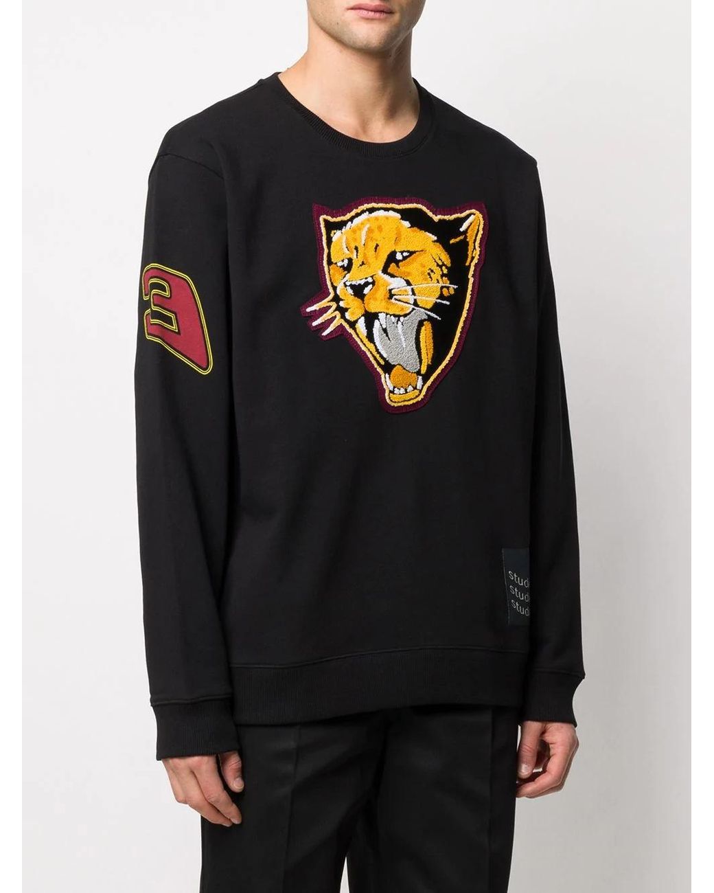 Givenchy Blue Tiger Head Knitted Sweater for men