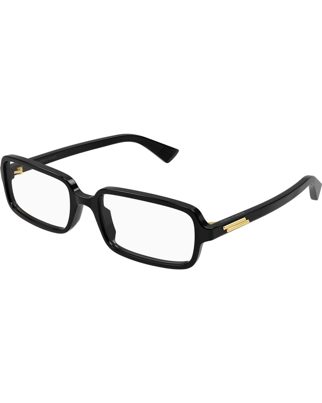 Bottega Veneta White Eyewear Rectangle Frame Glasses for men