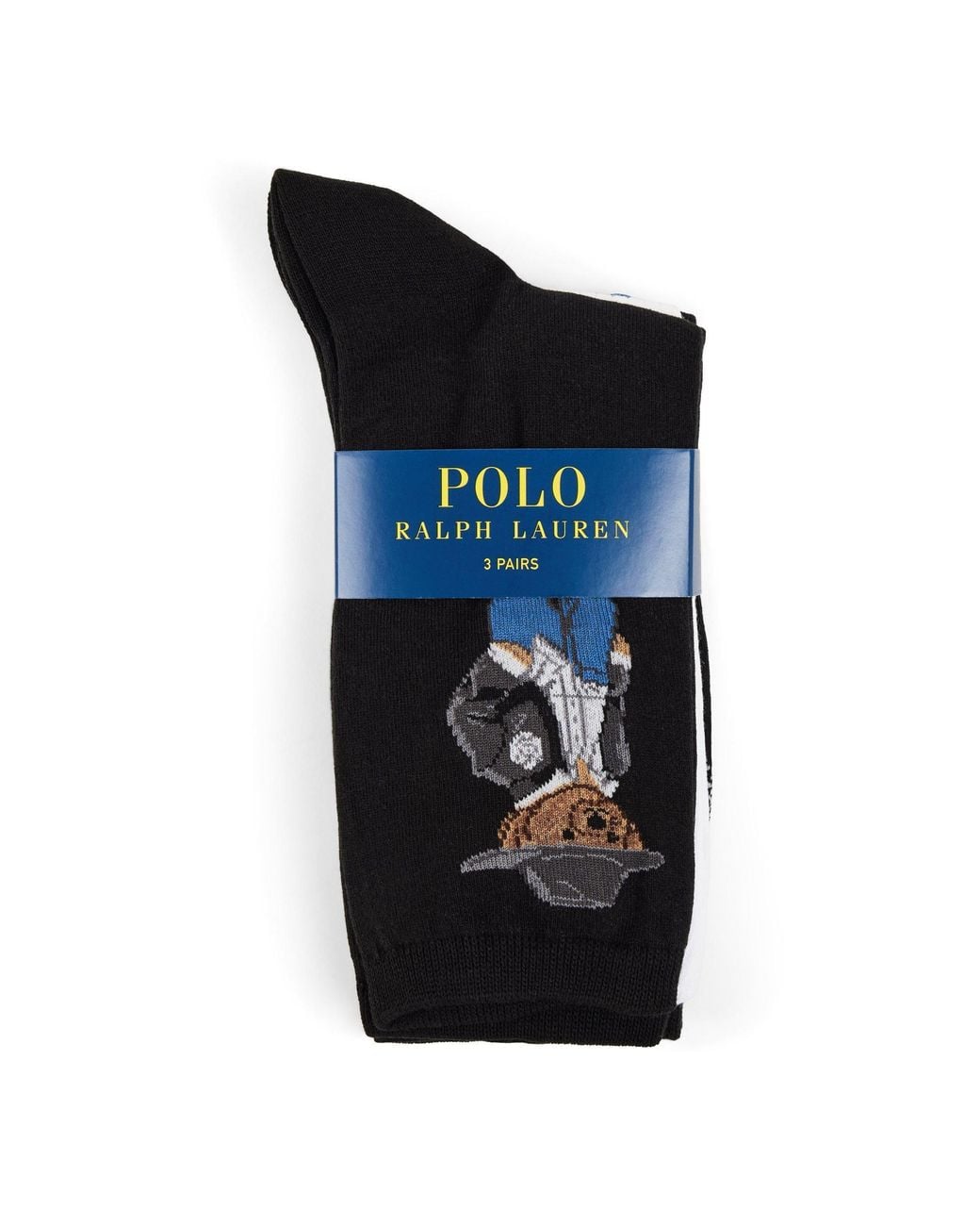 Polo Ralph Lauren Black Three Pairs Mid-Calf Socks