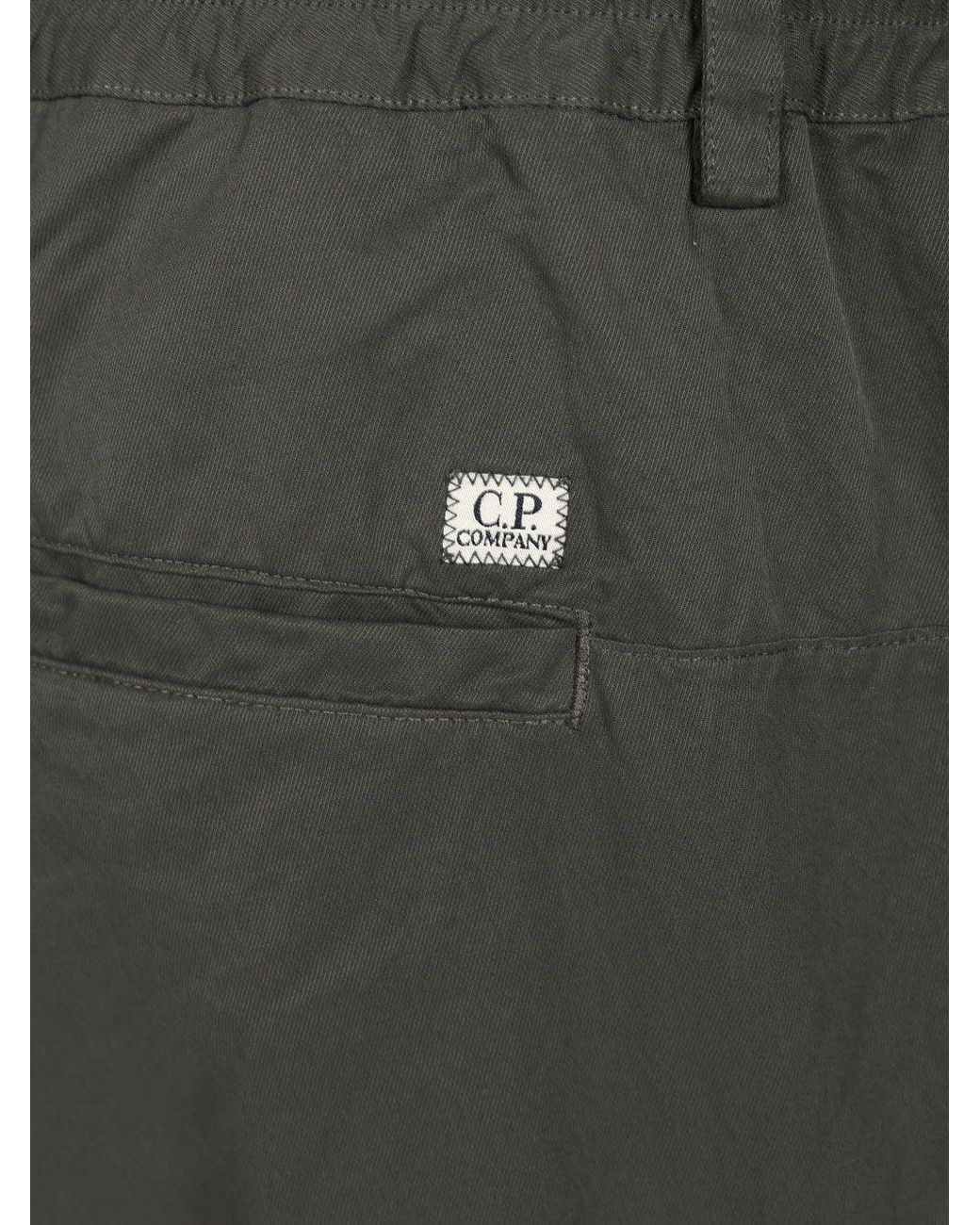 C P Company Gray T Flatt Regular Cargo Pants for men