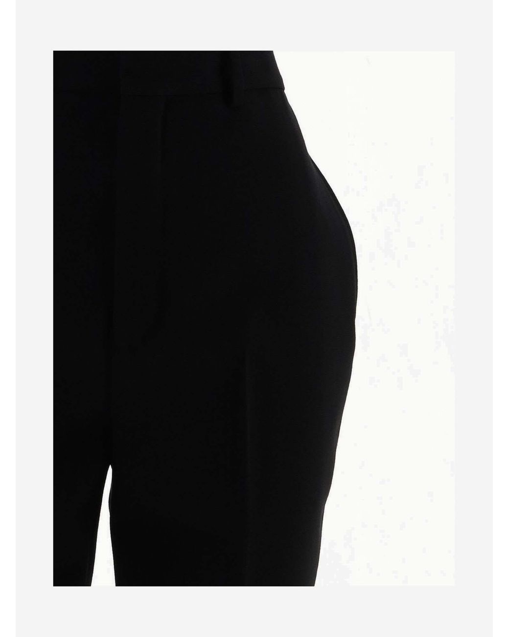 Saint Laurent Black High-Waist Tailored Trousers