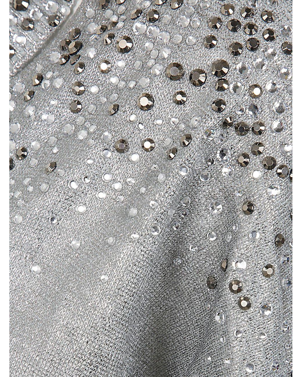 Avant Toi Gray Crystal-Embellished V-Neck Jumper
