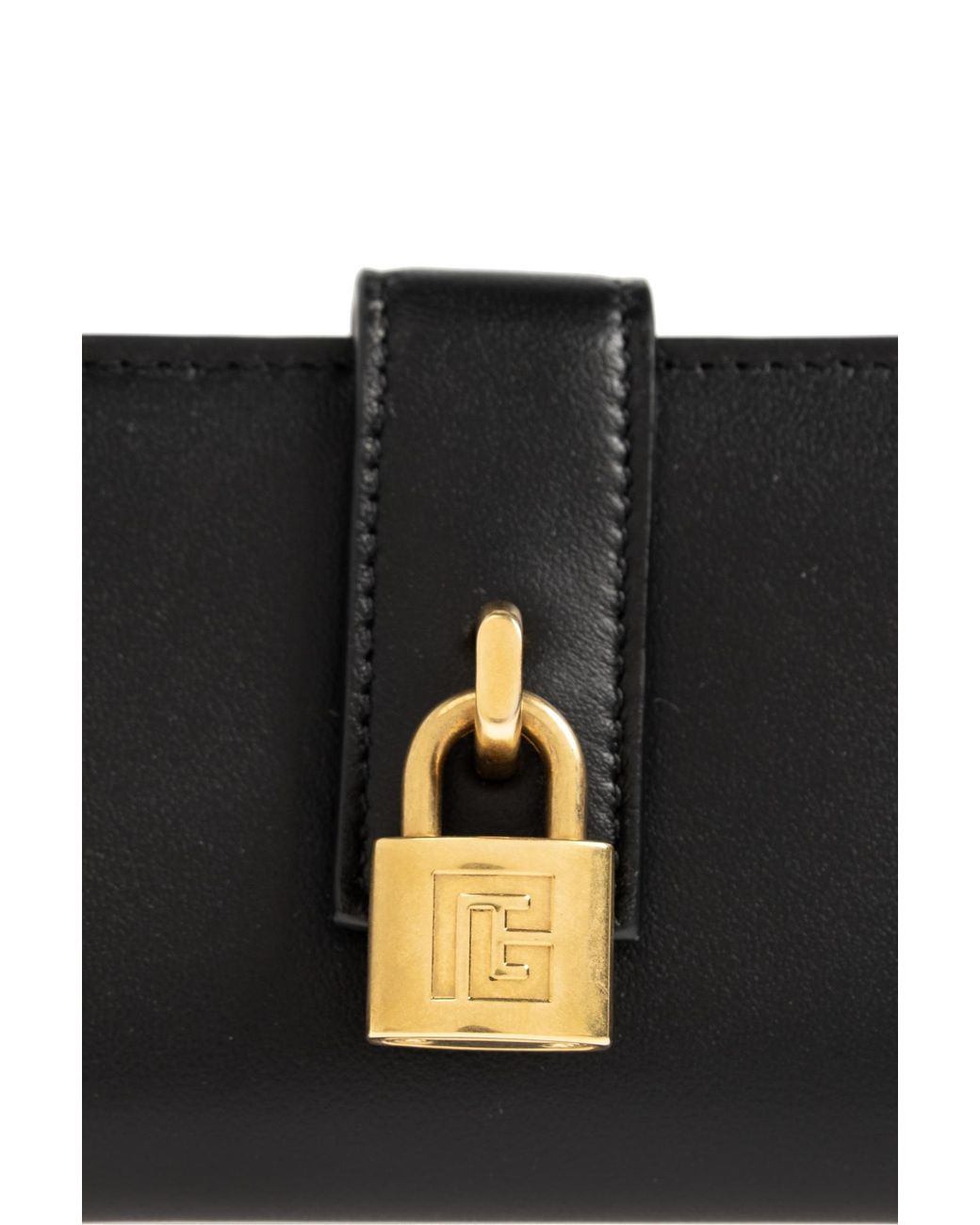 Balmain Black Leather Wallet for men