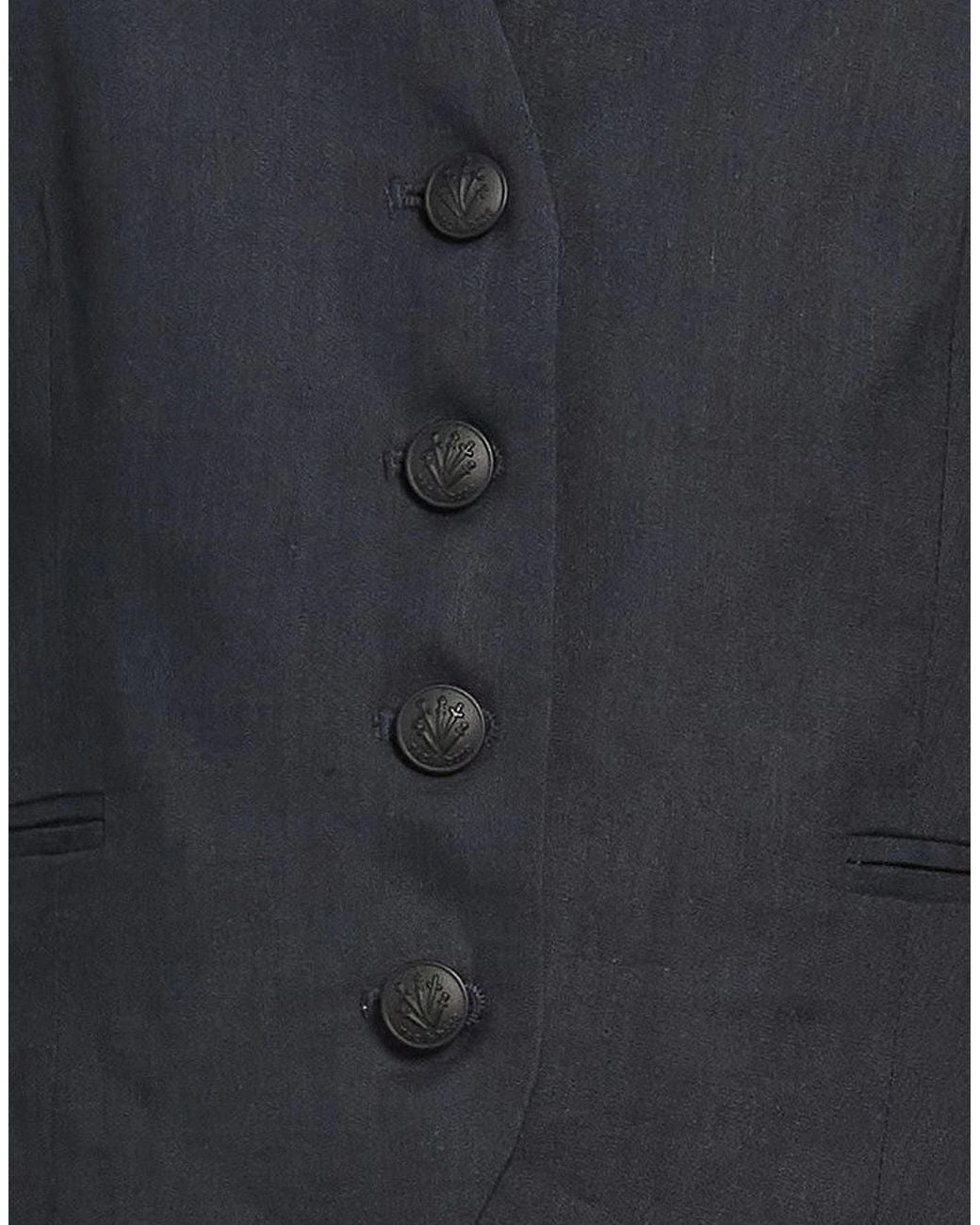 Rag & Bone Blue Solid-Color Stretch Waistcoat