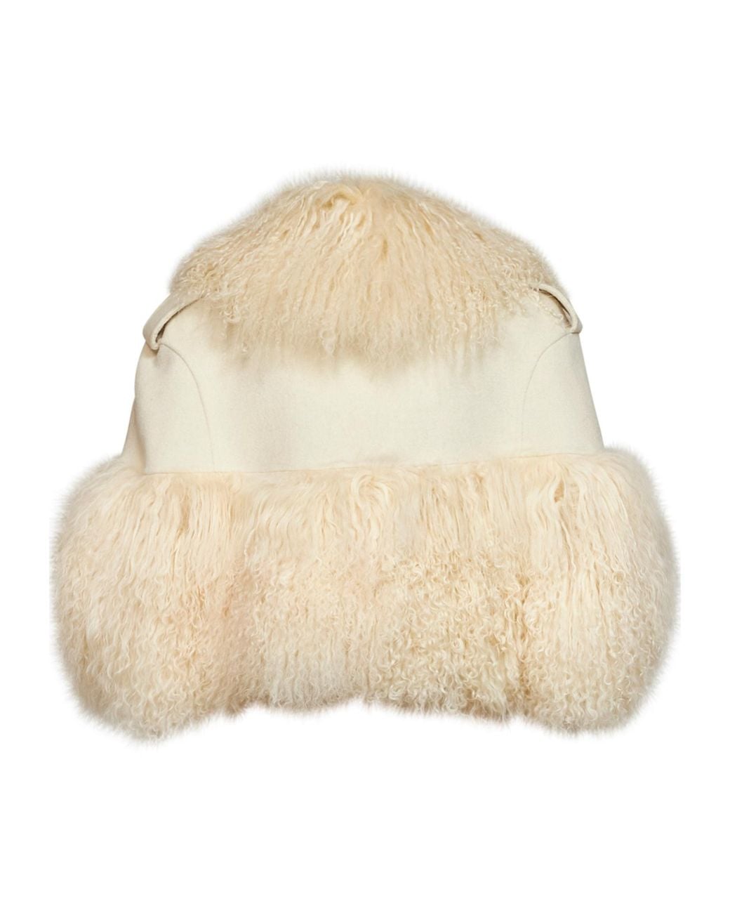 GIUSEPPE DI MORABITO Natural Cropped Fur-Trim Jacket