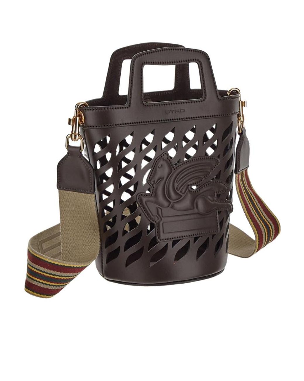Etro Black Hollowed-Out Detail Shoulder Bag