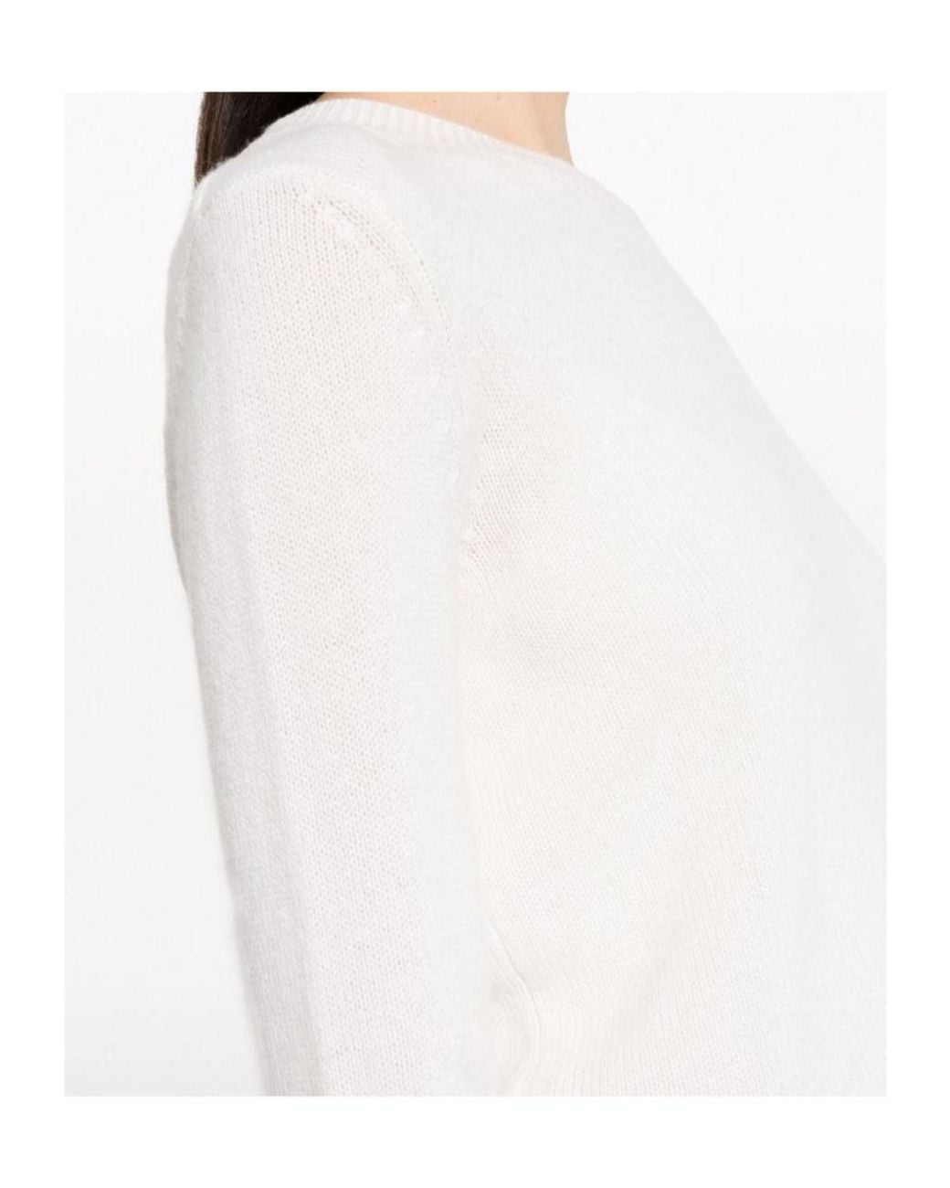 Lisa Yang White Mable Sweater Knitwear