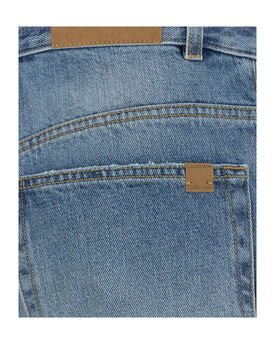 Calvin Klein Blue 02 High-Rise Straight Jeans