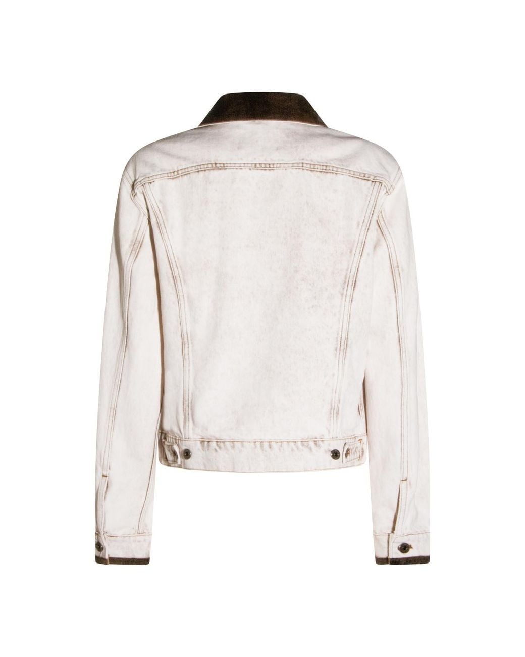 Miu Miu White Button-Up Denim Jacket
