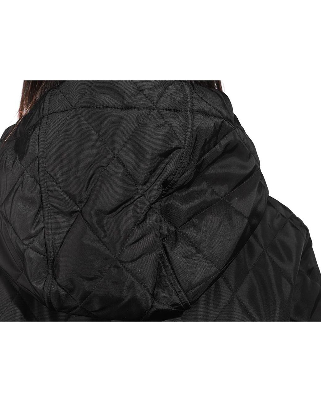 Burberry Black Quilted Hooded Jacket