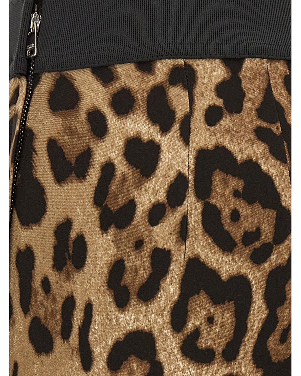 Dolce & Gabbana Black Leopard Printed Leggings