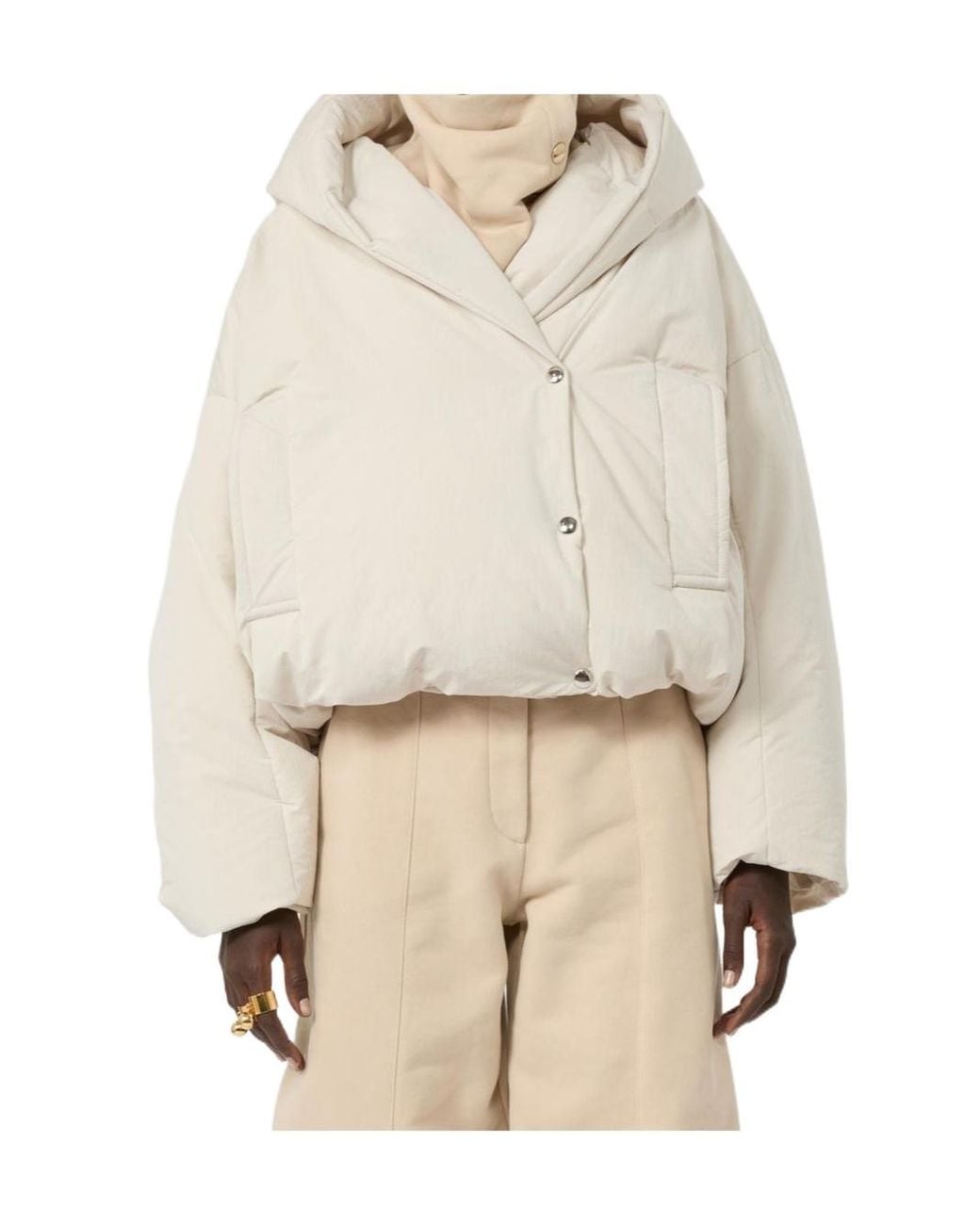 Sportmax Natural Spxvodka Cropped Down Coat