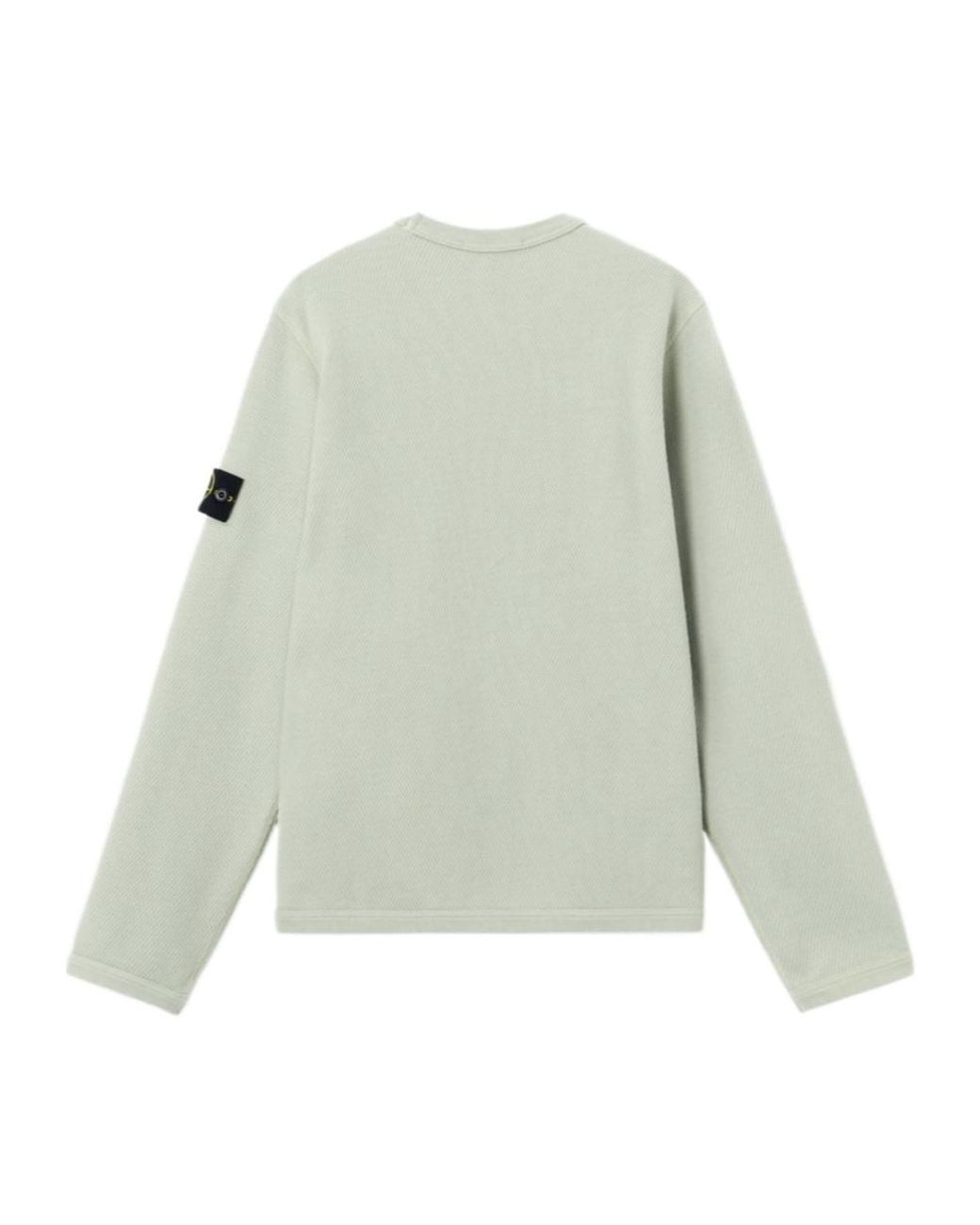 Stone Island Green Logo Patch Crewneck Sweatshirt for men