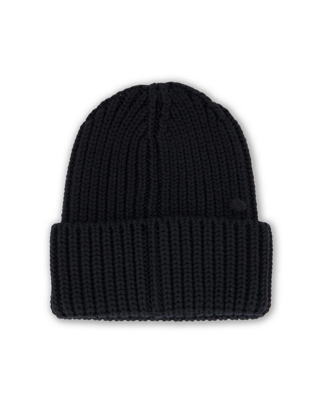 Saint Laurent Black Logo Patch Beanie for men