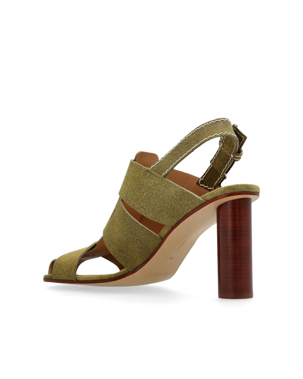 J.W. Anderson Green Round Toe High Heel Sandals