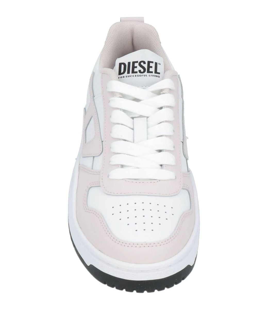 DIESEL White Leather Casual Shoes