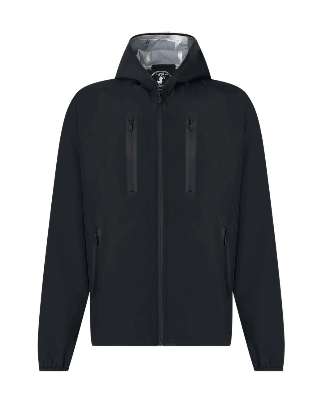 Save The Duck Blue Hooded Zip-Up Coat for men