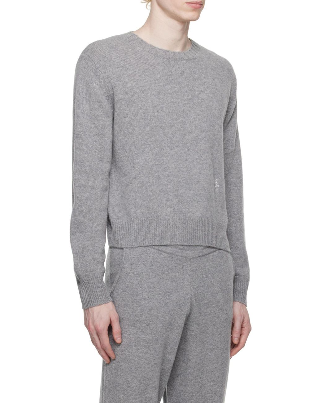Sporty & Rich Gray Long-Sleeve Knitted Jumper for men