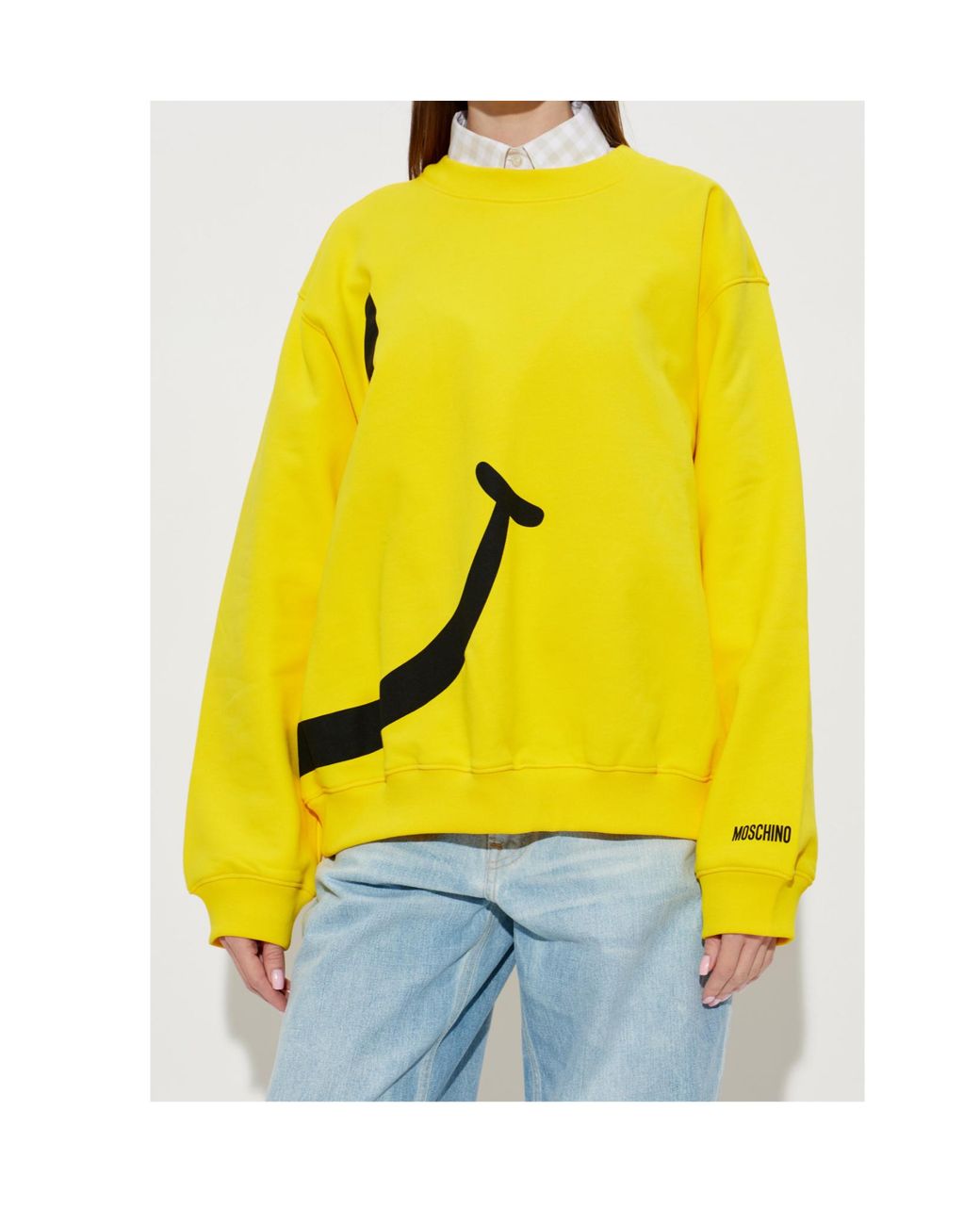 Moschino Yellow Smiley Printed Sweatshirt