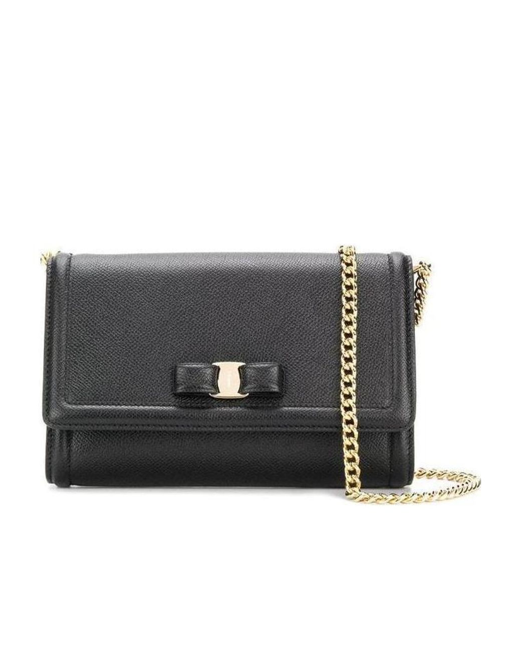 Ferragamo Black Mini Clutch Bag