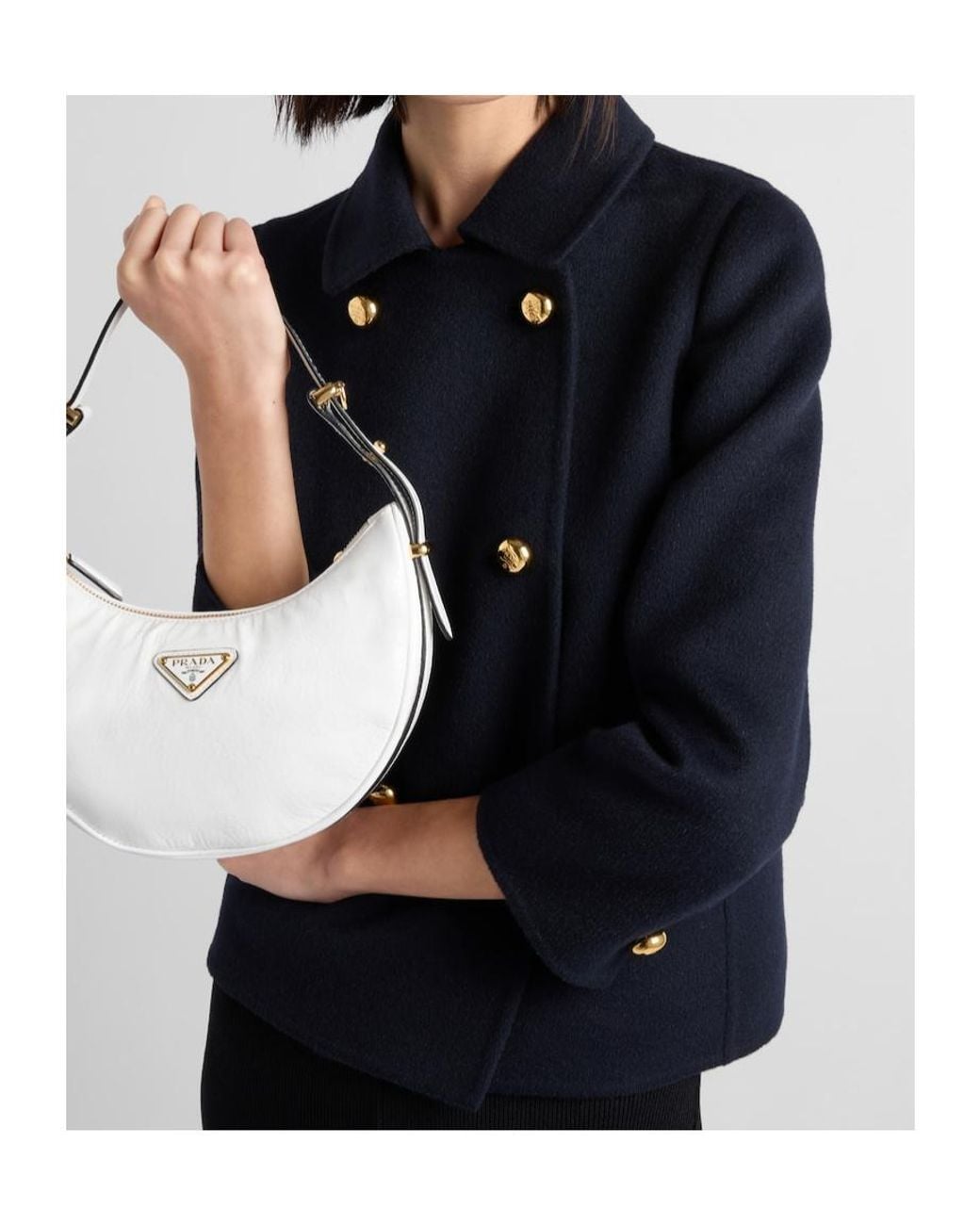 Prada Blue Double-Breasted Long Sleeved Jacket