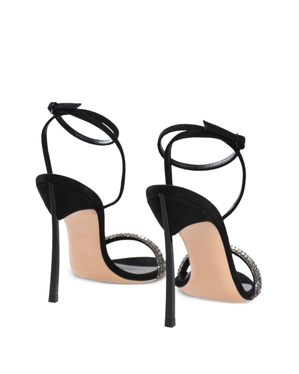 Casadei Black 100Mm Blade Stratosphere Sandals