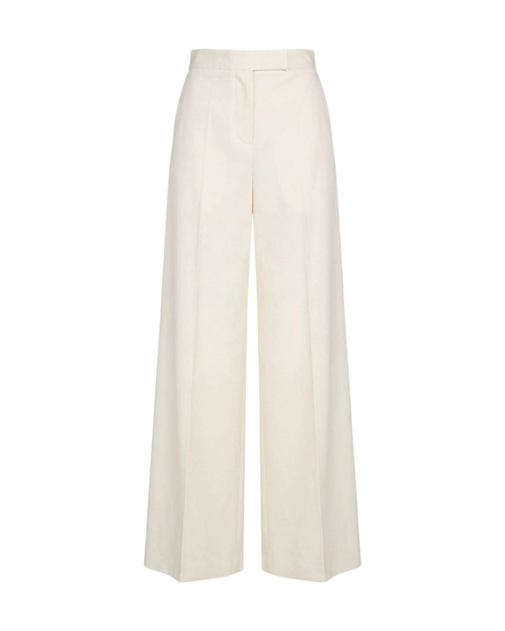 Max Mara White Wide-Leg Trousers