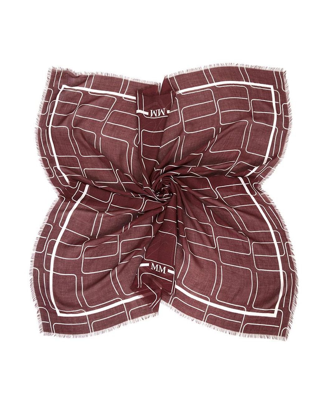 Max Mara Purple Patterned Scarf