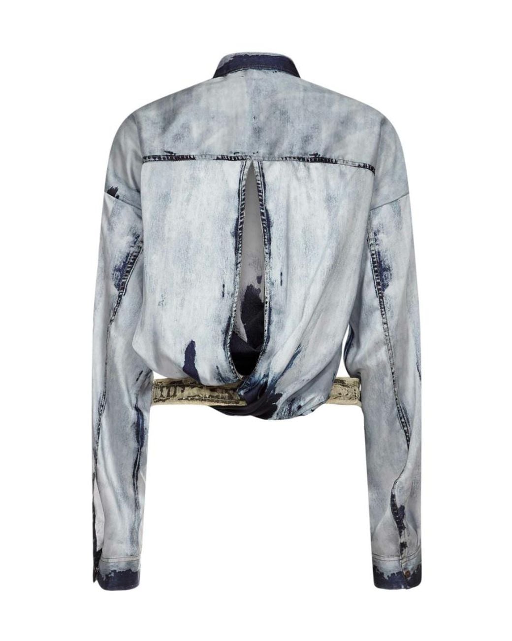 DIESEL Blue C-Suki Camouflage Belt Shirt