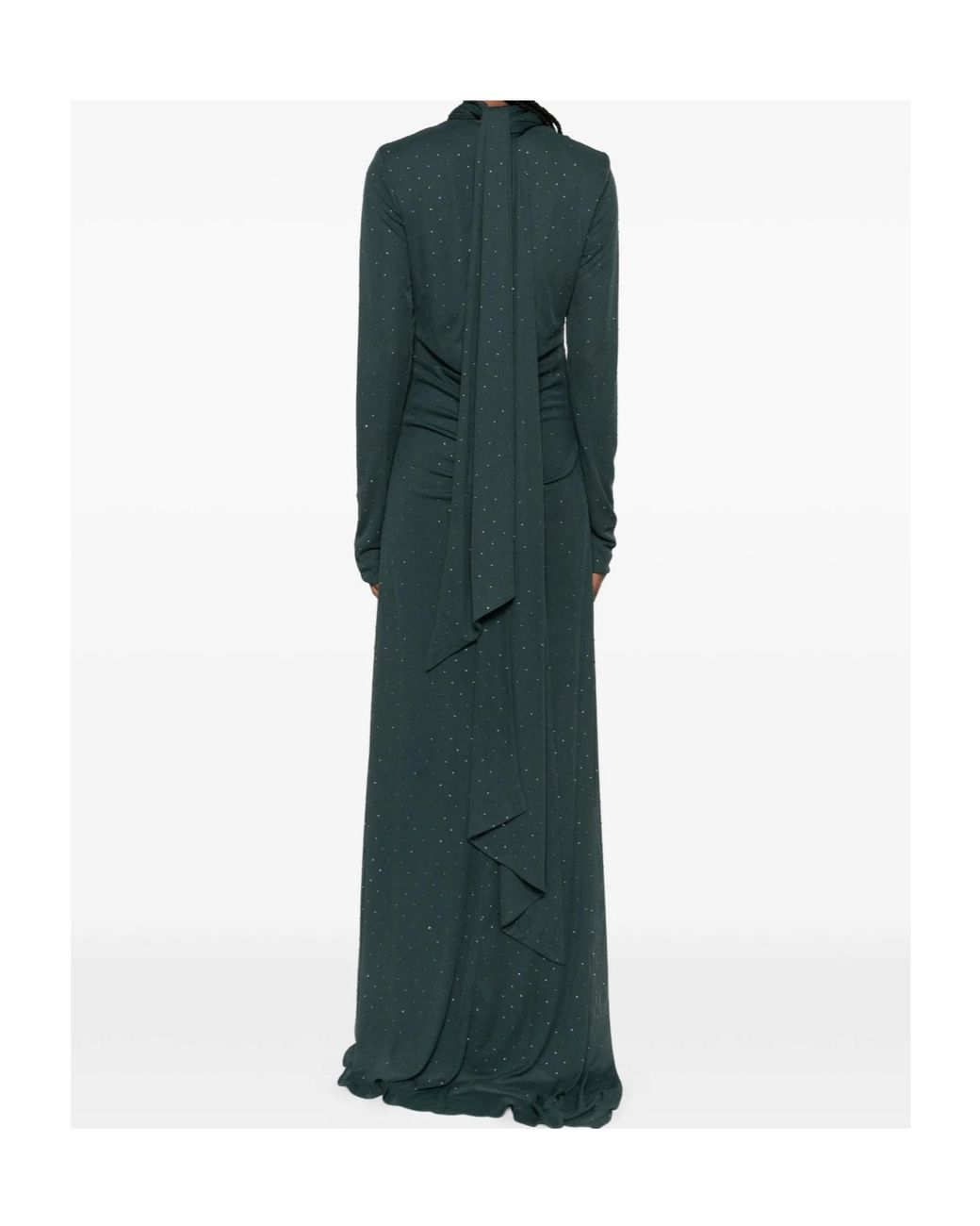 ROTATE BIRGER CHRISTENSEN Green Open-Back Maxi Dress