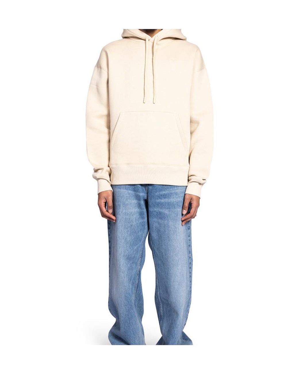 AMI Natural Long-Sleeved Drawstring Hoodie for men