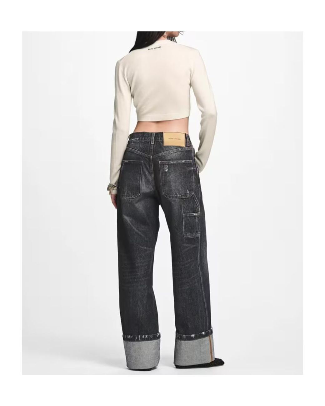 Marc Jacobs Gray High Waist Wide-Leg Jeans