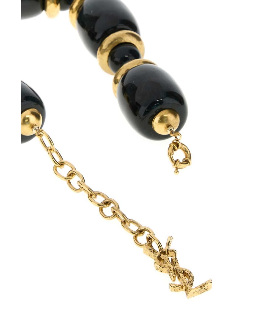 Saint Laurent Blue Logo Plaque Braclet