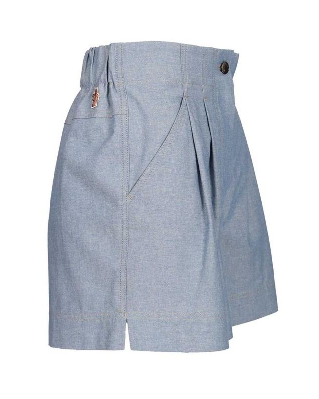 Moncler Blue Grenoble Pleated Shorts