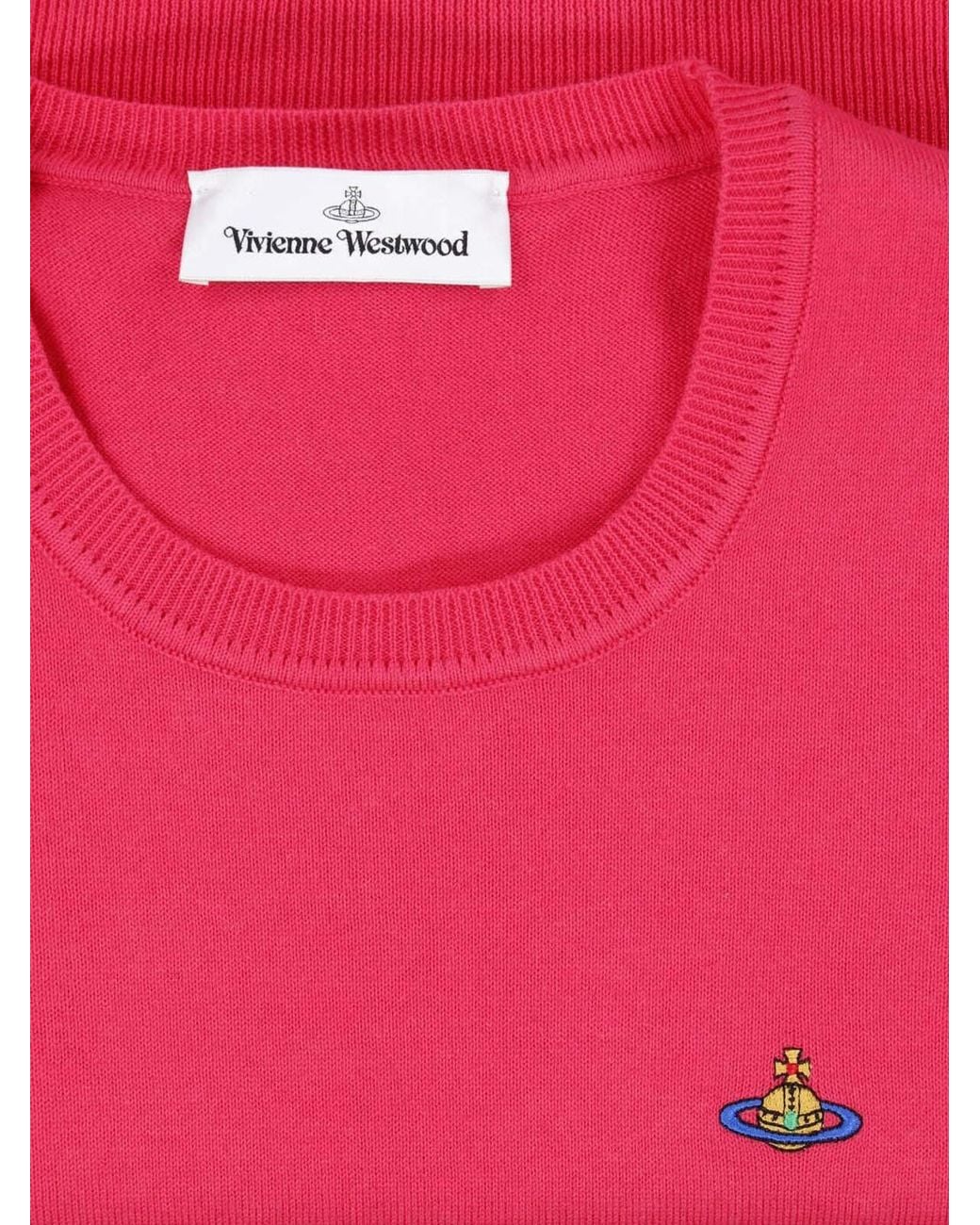 Vivienne Westwood Pink Orb Embroidered Knit Top